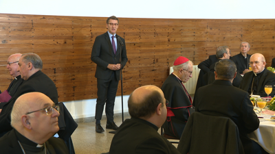 Alberto Núñez Feijóo no almorzo celebrado no Mosteiro de San Martiño Pinario