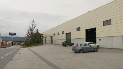 Exterior das instalacións en que se produciu o accidente laboral mortal este mércores