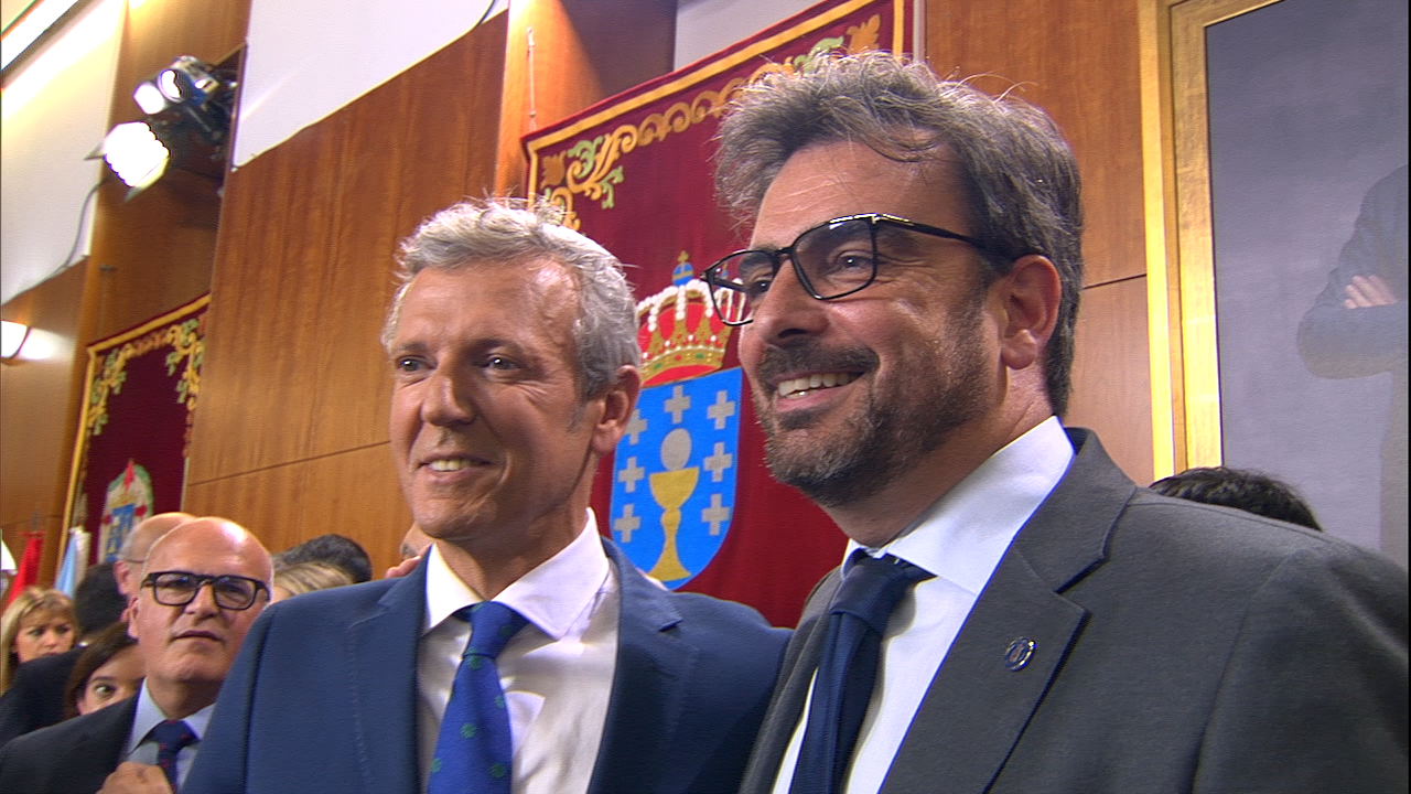Alfonso Rueda con Diego Calvo