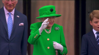 Isabel II este domingo no balcón de Buckingham