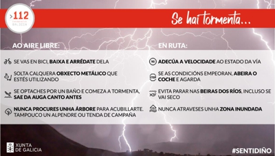Imaxes da tormenta caída esta tarde no Barco