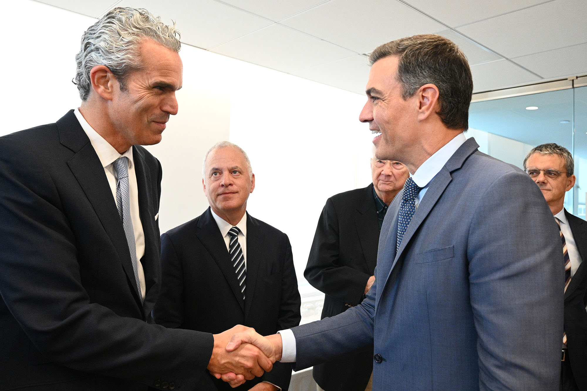 Pedro Sánchez, nunha xuntanza en Nova York con investidores este xoves