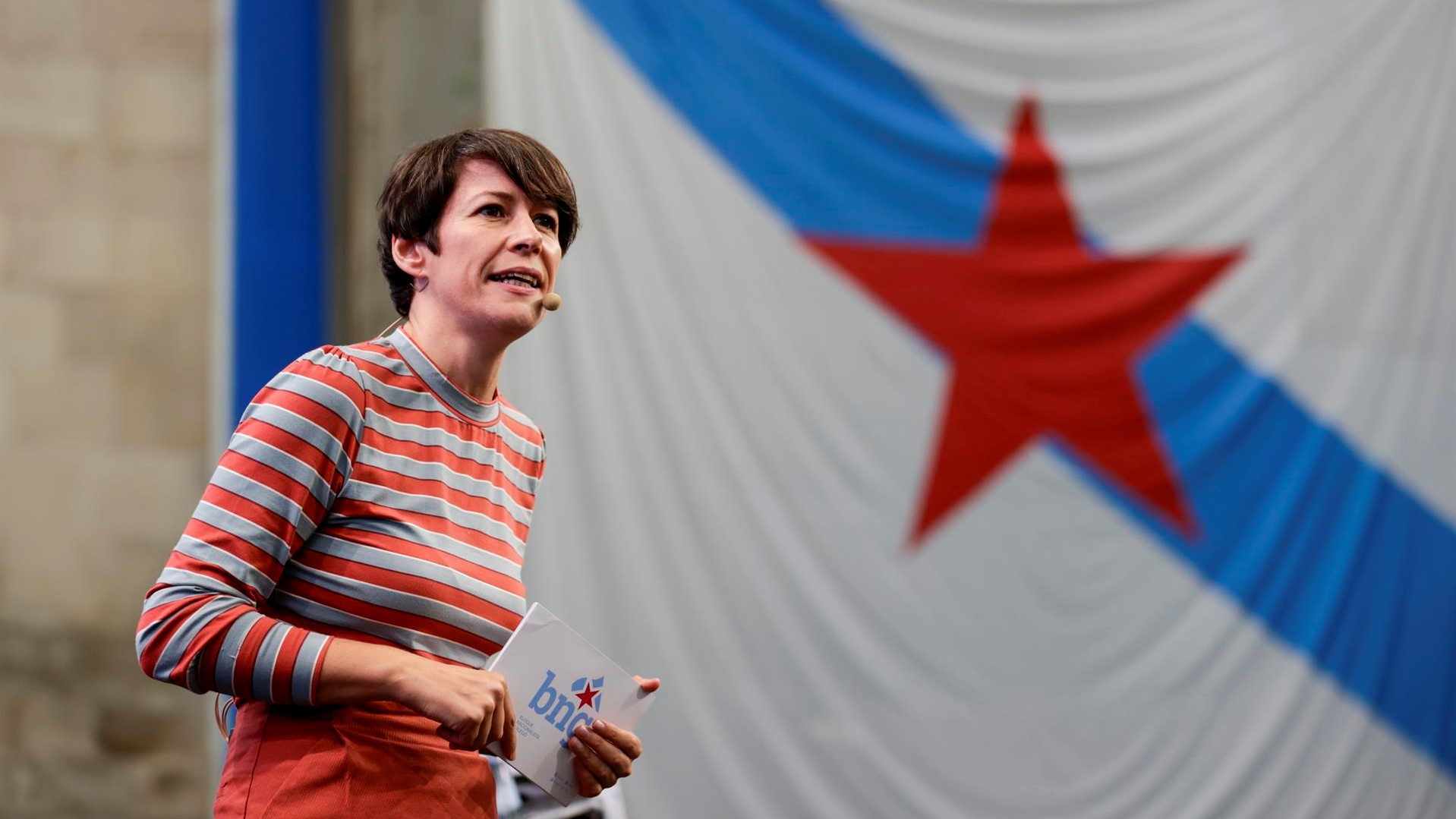 Ana Pontón nun momento do acto na Coruña