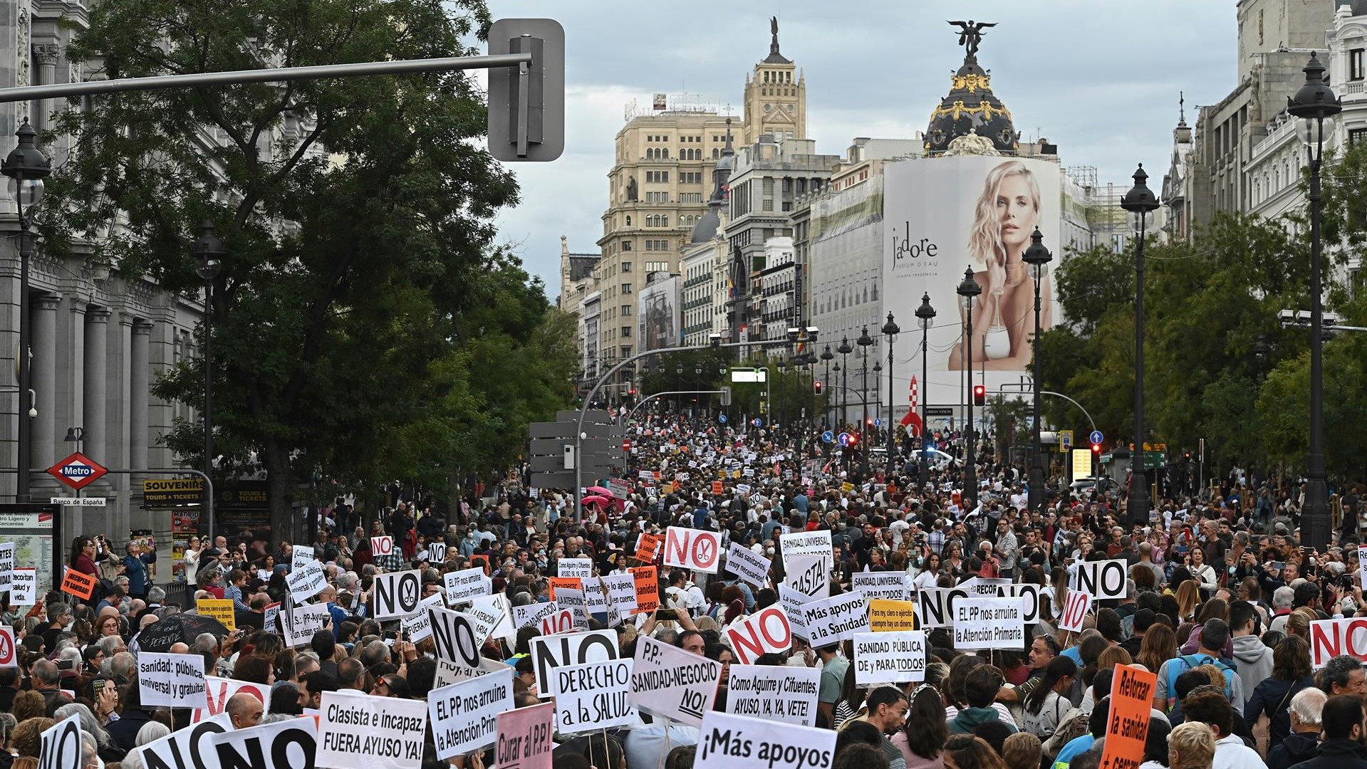 Un momento da manifestación. EFE/Fernando Villar