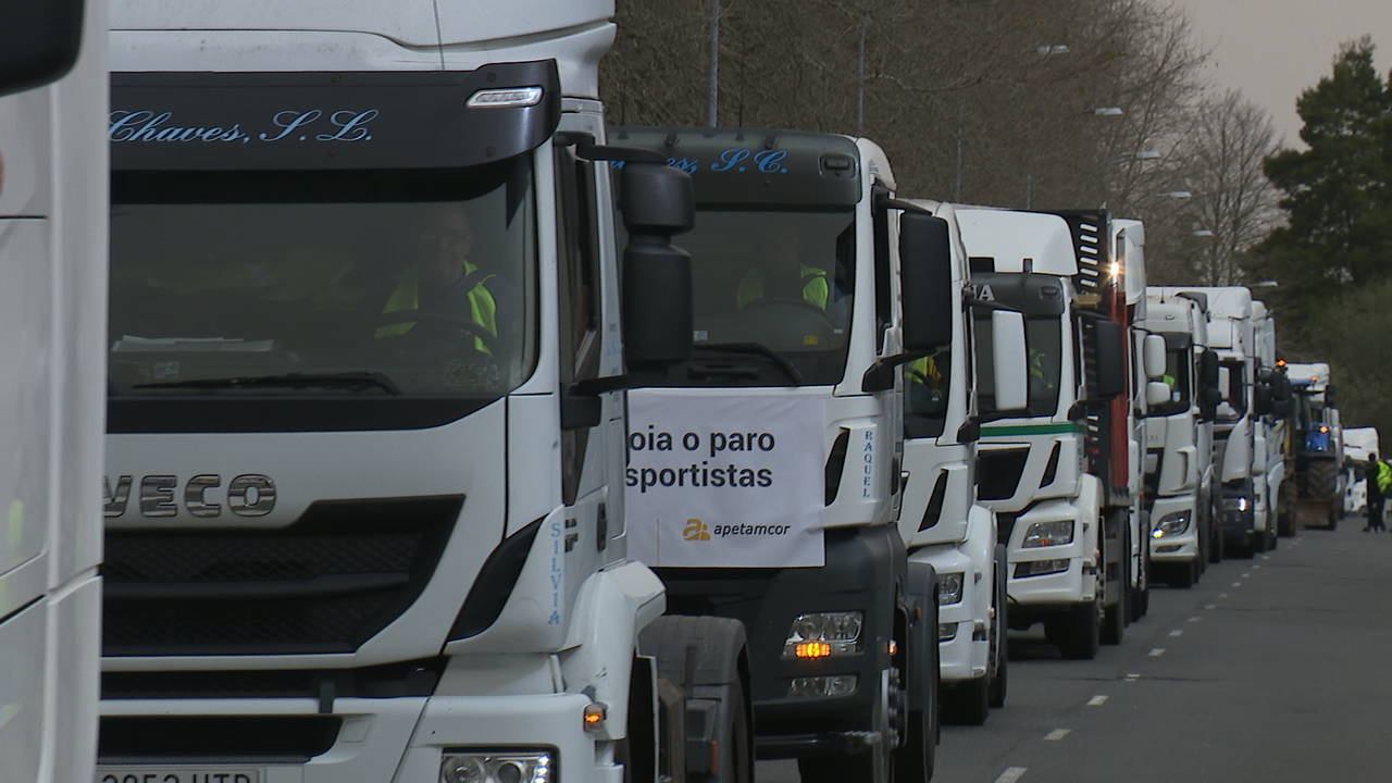 Imaxe de arquivo das mobilizacións dos camioneiros de 2022