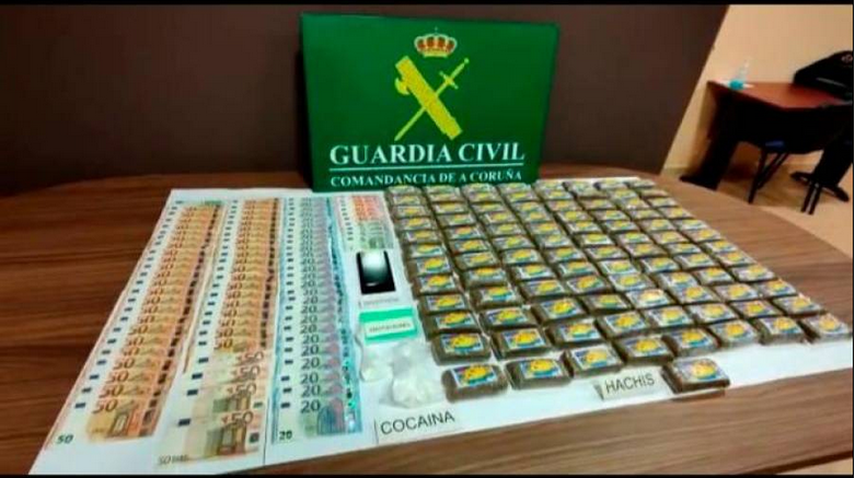 Material incautado na Pobra na operación