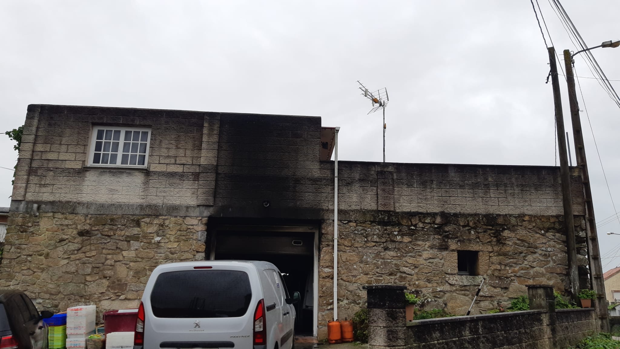Exterior da vivenda afectada