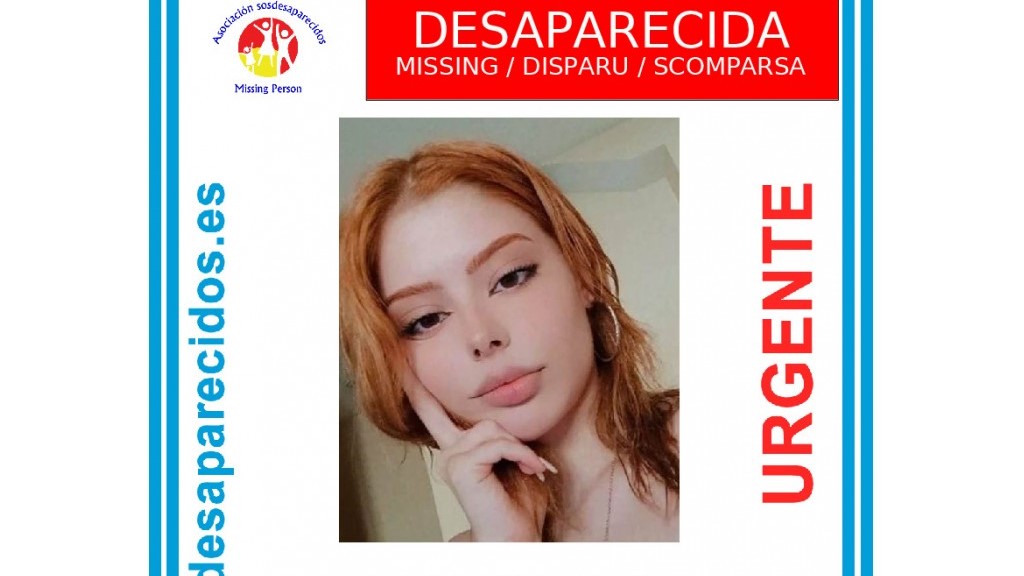 Foto da moza no momento no que se denunciou a súa desaparición