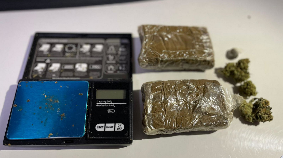 A droga incautada ao condutor detido/ Policía Local de Pontevedra