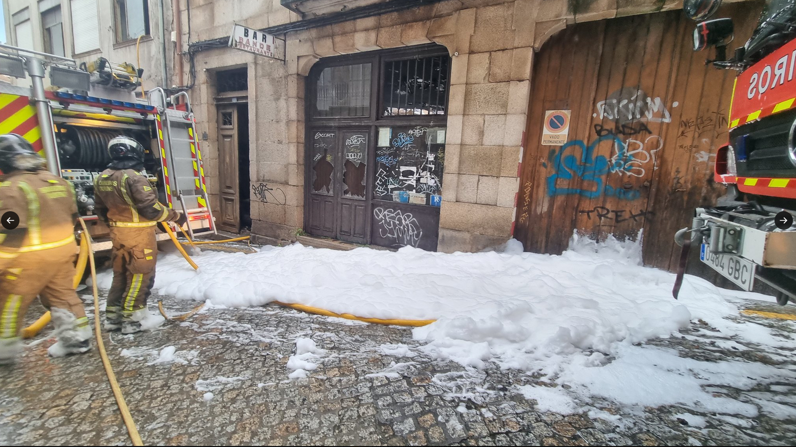 Incendio na rúa Reza de Ourense / Twiter