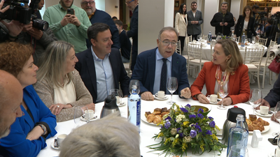 A ministra Calviño arroupou a Bugallo no primeiro día de campaña