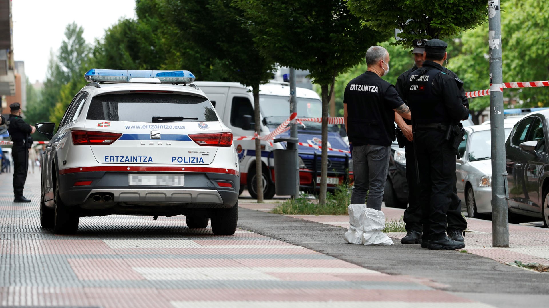 Imaxe de arquivo doutra intervención da Ertzainza por violencia de xénero