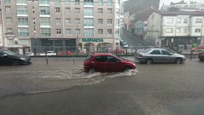 Forte trebón en Santiago esta tarde
