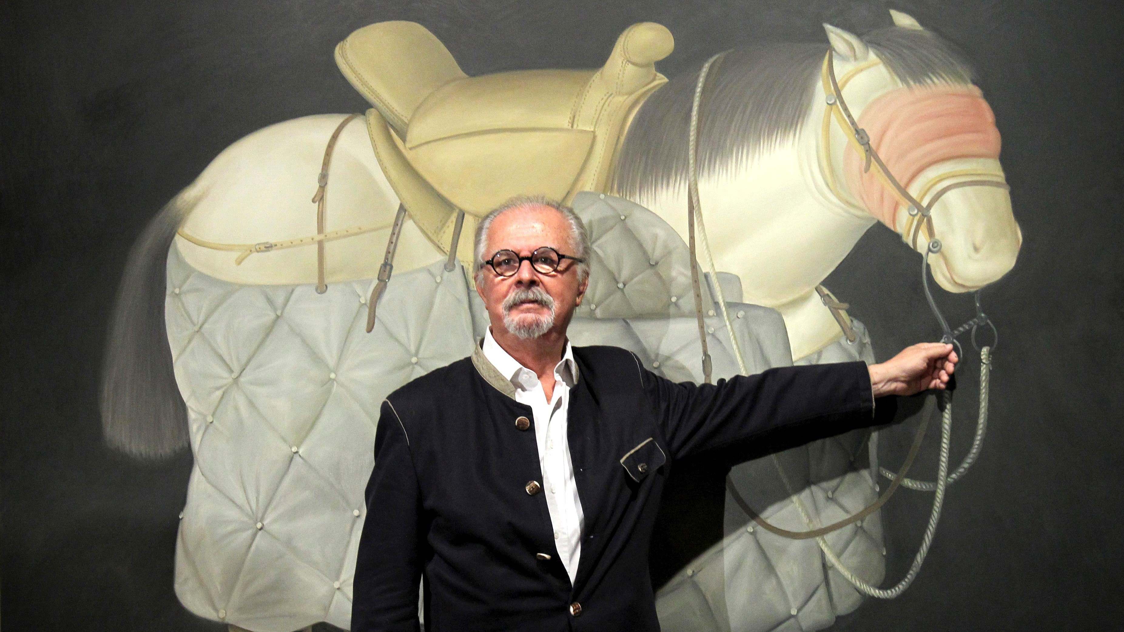 Fernando Botero, no Museo de Belas Artes de Bilbao (EFE/Alfredo Aldai)