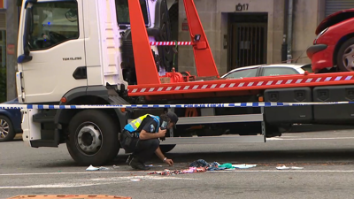 Un guindastre atropela unha muller no centro de Ourense
