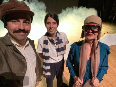 Os actores Alex Sobrino, Ana Abad e Cora Velasco