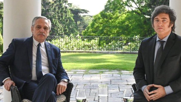 Encontro este martes entre Fernández e Milei