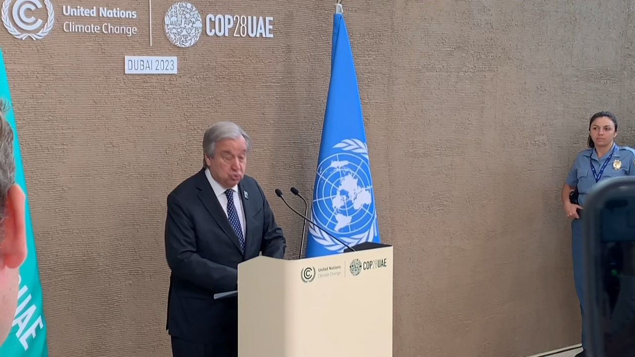 Antonio Guterres subliñou a importancia de acadar un consenso no Cumio do Clima de Dubai