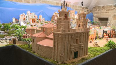 Recreación da igrexa de San Pedro de Moreiras, en Toén