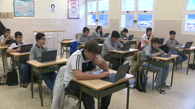 Alumnos nunha aula do seminario