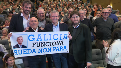 Alfonso Rueda e Diego Calvo en Arteixo