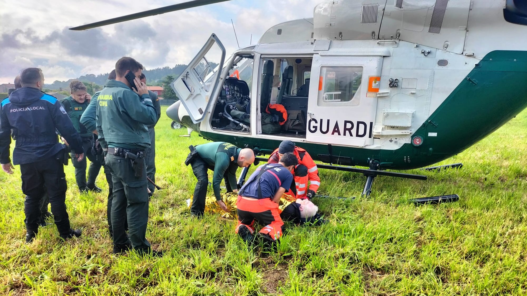 O desaparecido foi localizado polo helicóptero do servizo aéreo da Garda Civil