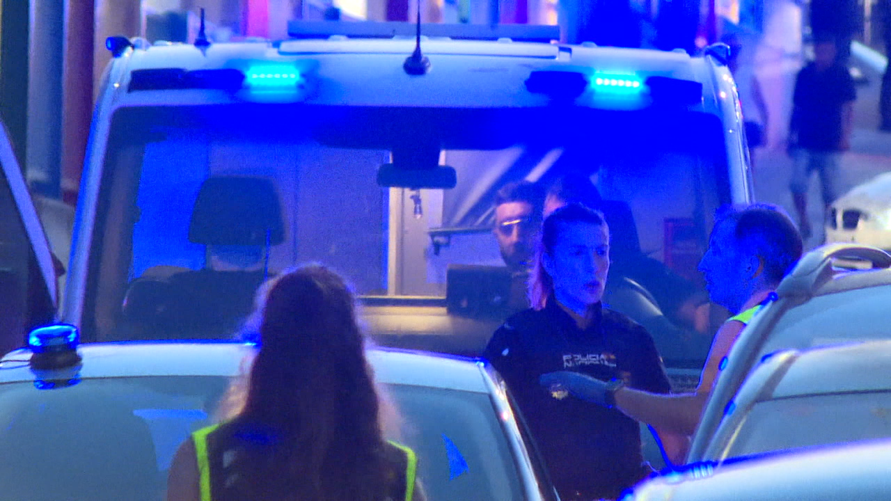 Furgón policial en que viaxaba uns dos detidos