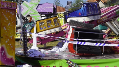 A atracción de feira onde se produciu o accidente mortal (Javier Vázquez/Europa Press)