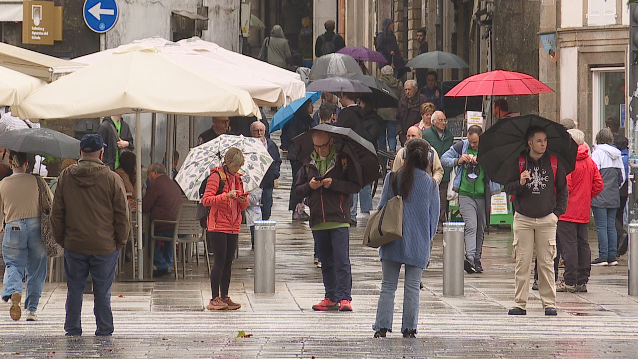 Día de chuvia en Santiago de Compostela