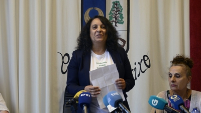 A alcaldesa do Irixo, Susana Iglesias, na moción de censura do 29 de agosto de 2023