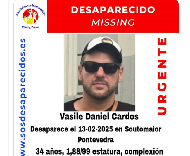 Foto do desaparecido publicada pola Asociación SOSdesaparecidos