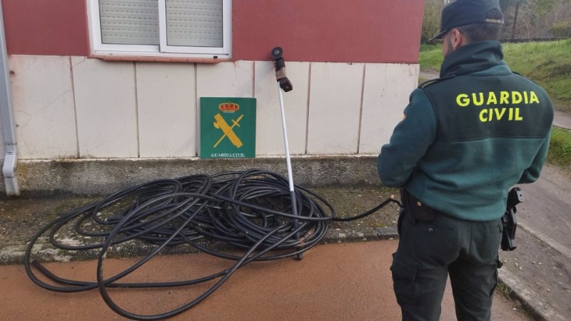 O cable roubado (Fonte: Garda Civil)