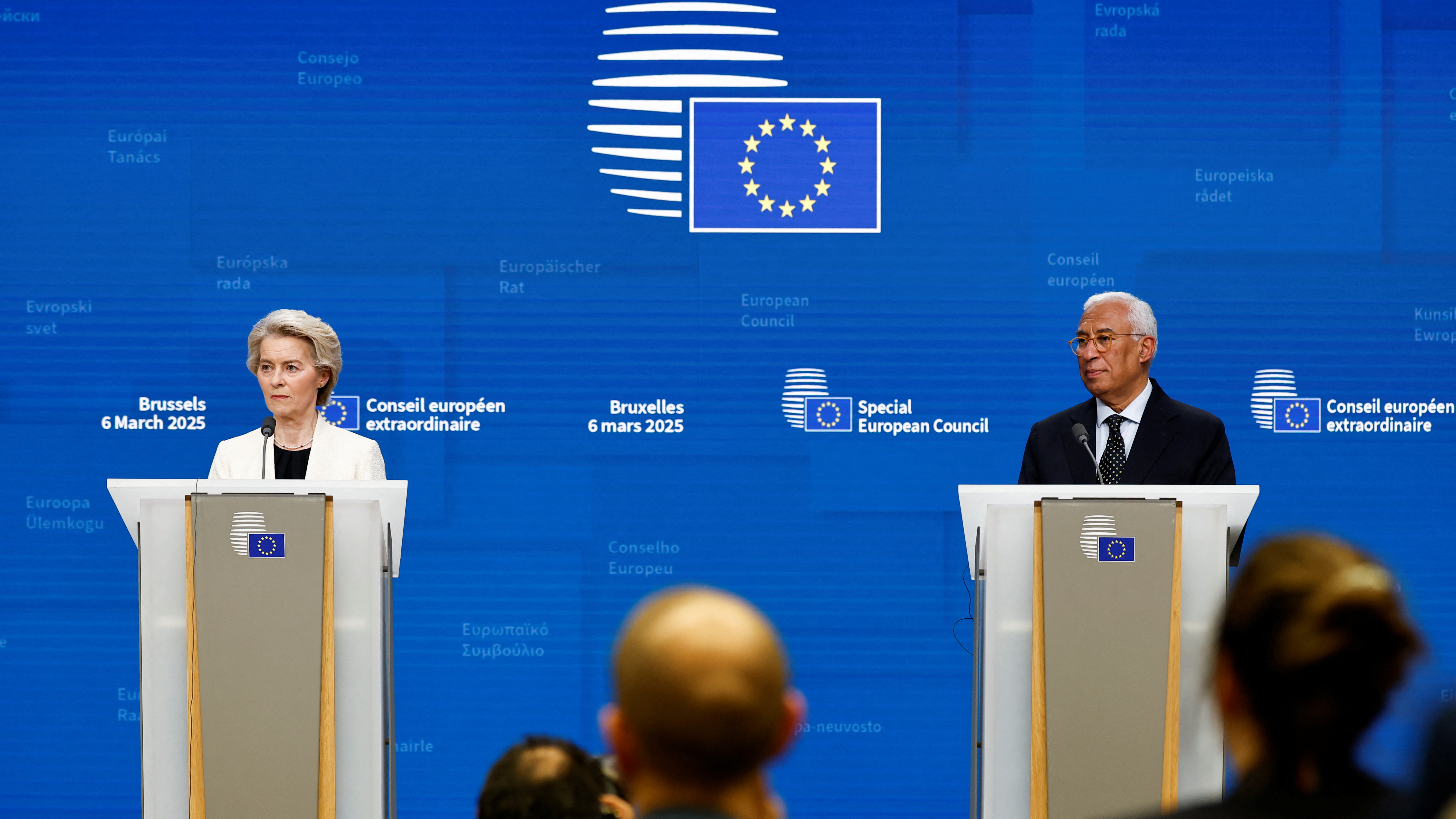 Ursula von der Leyen e António Costa no cumio de Bruxelas (Reuters/Stephanie Lecocq)
