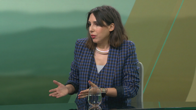 A conselleira de Industria, María Jesús Lorenzana, este mércores nunha entrevista no 'Bos días'