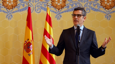 Félix Bolaños este venres en Barcelona (EFE/Quique García)