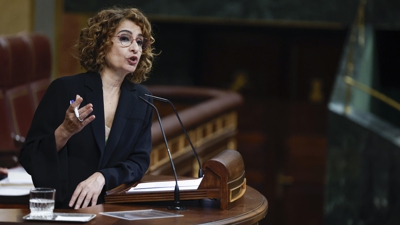 María Jesús Montero, ministra de Facenda no Congreso dos Deputados. EFE/Javier Lizón.