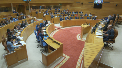 Imaxe xeral do Parlamento de Galicia durante o debate deste mércores