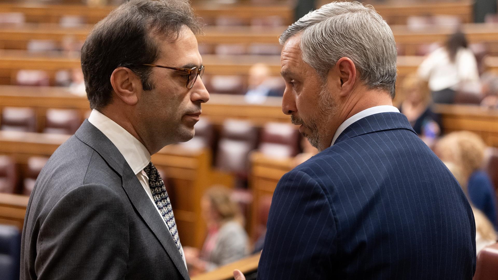 O ministro de Economía, Carlos Cuerpo, e o vicesecretario económico do PP, Juan Bravo (Eduardo Parra - Europa Press)