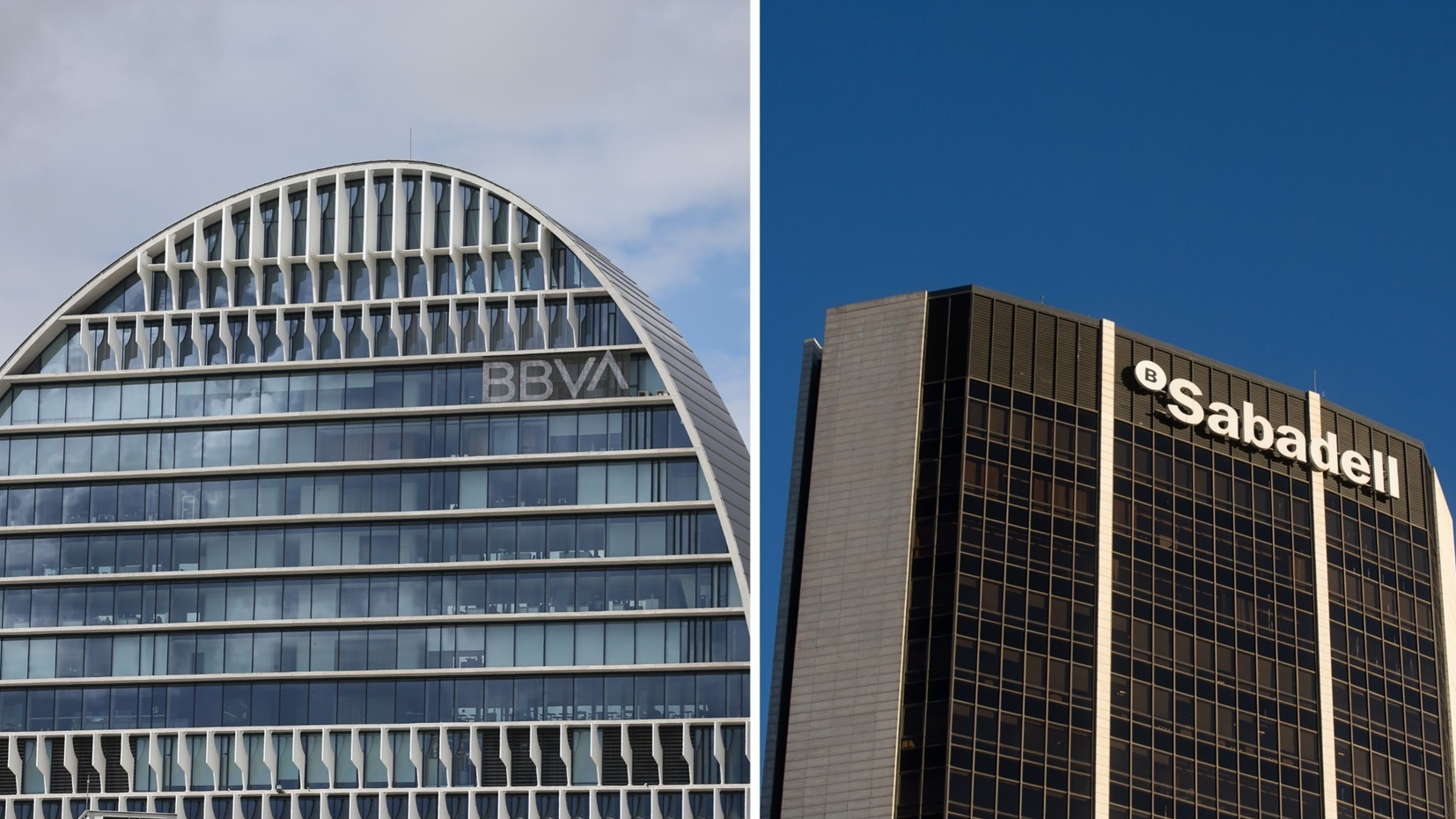 Sedes de BBVA e Sabadell/ Foto de arquivo/Europa Press