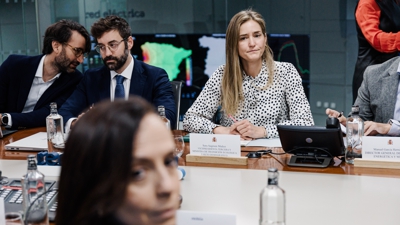 Sara Aagesen na xuntanza deste sábado en REE. Carlos Luján/Europa Press