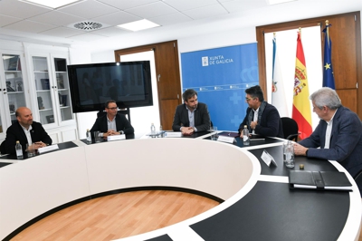 Xuntanza do conselleiro de Presidencia, Xustiza e Deportes, Diego Calvo, cos responsables da Fundación Galega contra o Narcotráfico