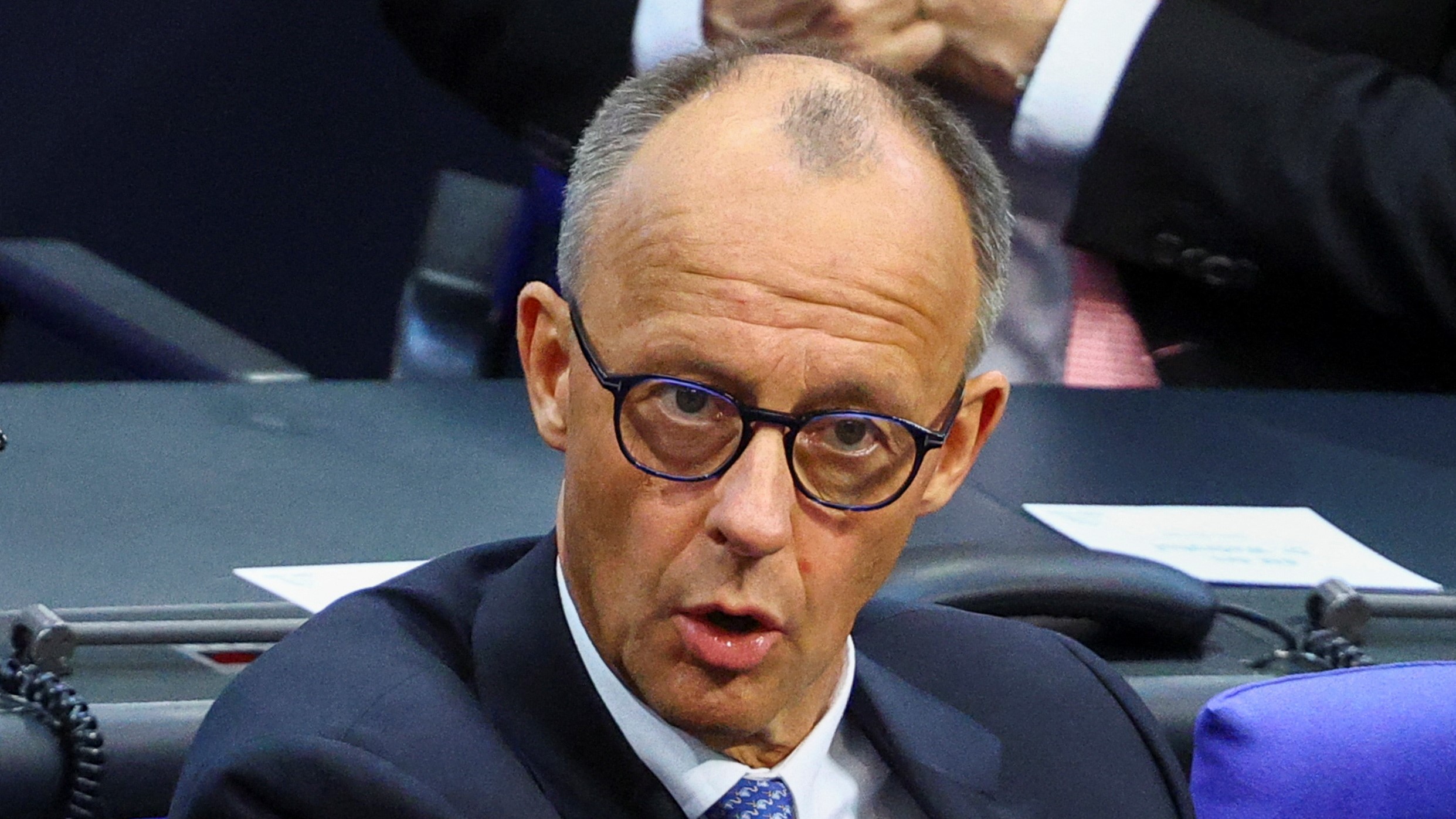 Friedrich Merz este martes no Bundestag (Reuters/Lisi Niesner)