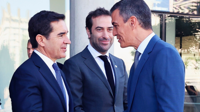 O presidente do BBVA, Carlos Torres, e o presidente do Goberno, Pedro Sánchez/ Foto de arquivo/Europa Press