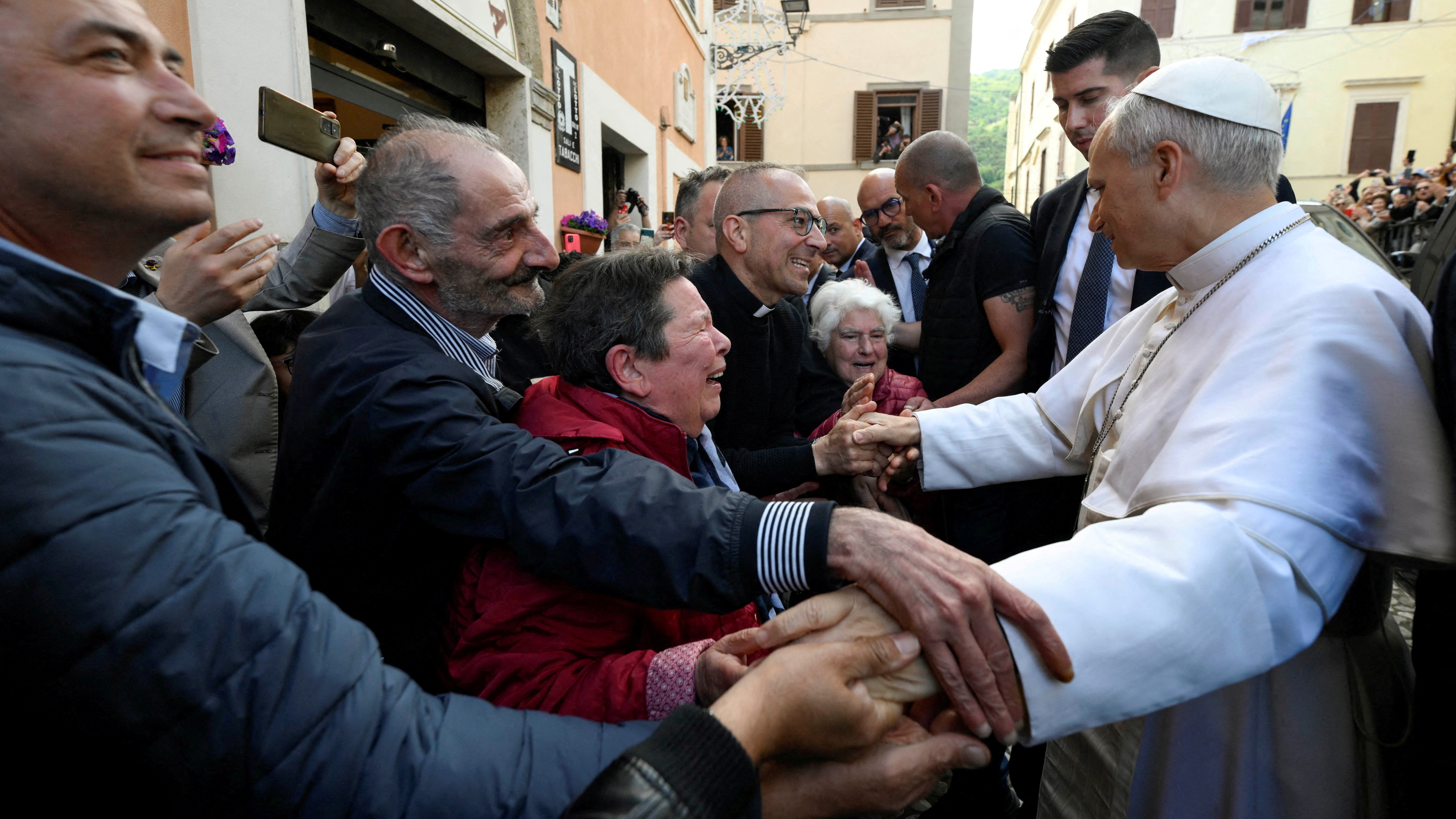 León XIV en Genazzaro. FOTO: Francesco Sforza/Vaticano vía REUTERS