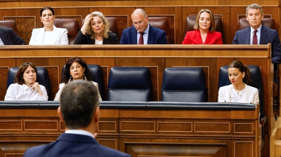 Sánchez e Feijóo este mércores no Congreso (EFE/JP Gandul)
