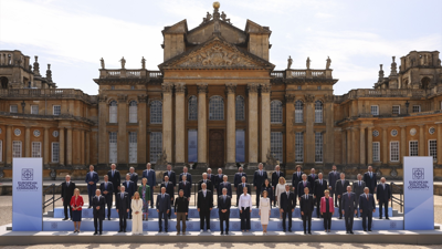 Foto de familia dos asistentes ao cume da Comunidade Política Europea en 2024, en Woodstock/Pool Moncloa / Fernando Calvo/Europa Press