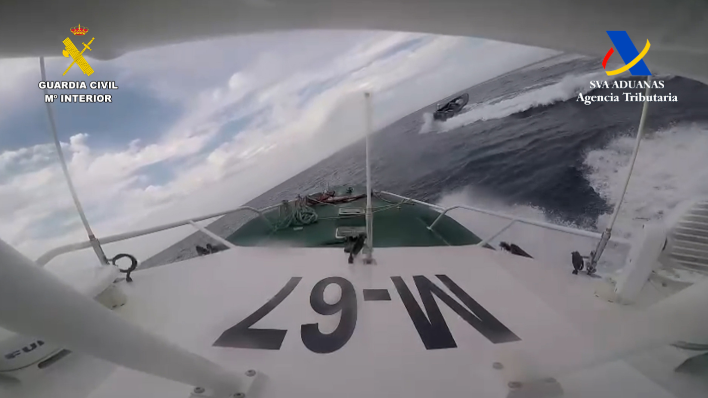 Imaxe da operación da Garda Civil no Mar de Alborán, Almería