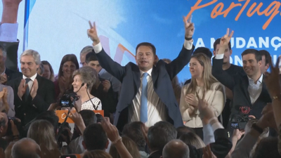 Luís Montenegro, candidato de Alianza Democrática, e actual primeiro ministro en funcións