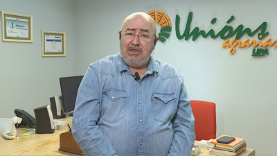 Roberto García, reelixido secretario xeral de UU.AA., nunha entrevista este luns no 'Bos Días' da TVG