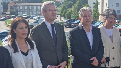 Allegue, Rueda e Lores este luns en Pontevedra (Pedro Davila/Europapress)